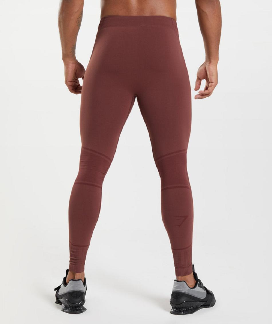 Mallas Gymshark 315 Seamless Hombre Rosas Marrones Burdeos | CO 3960CTV